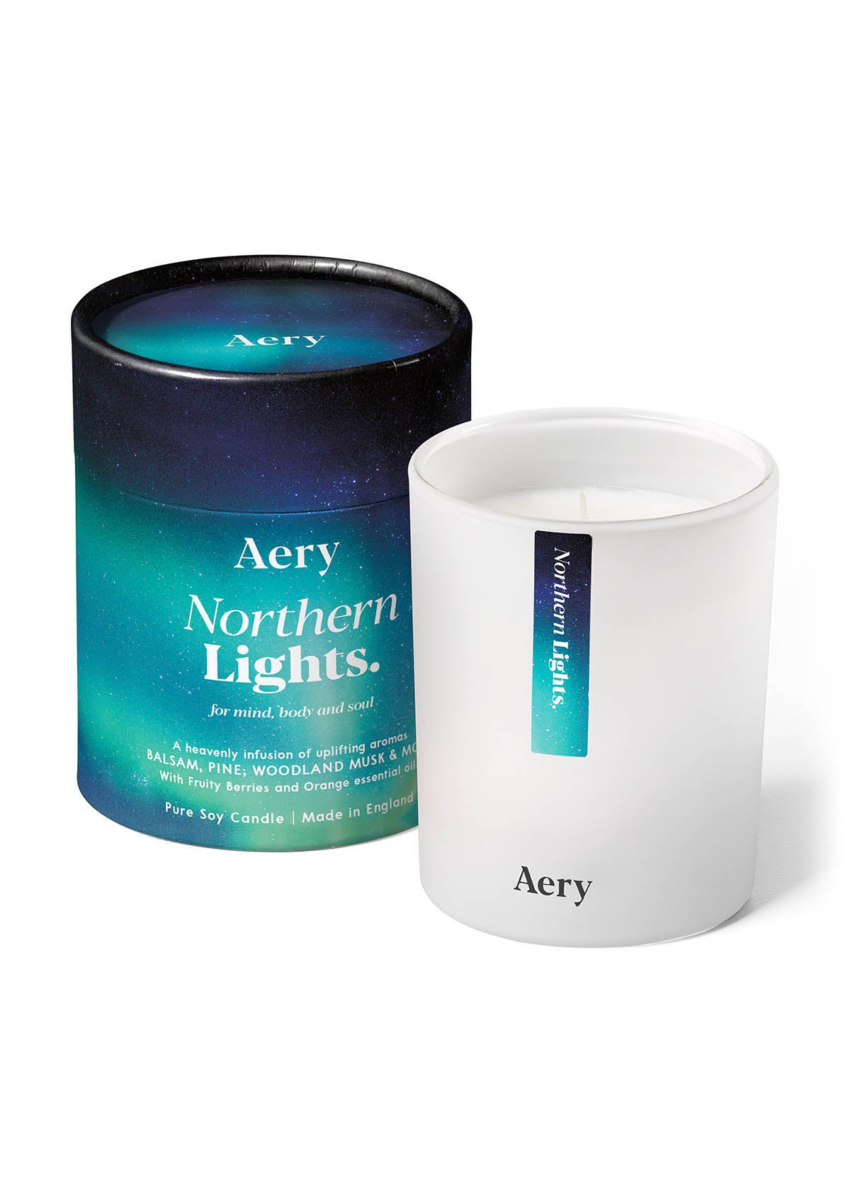 Aery Northern Lights Candle Cedar, Balsam, Bergamot & Pine Plum Retail