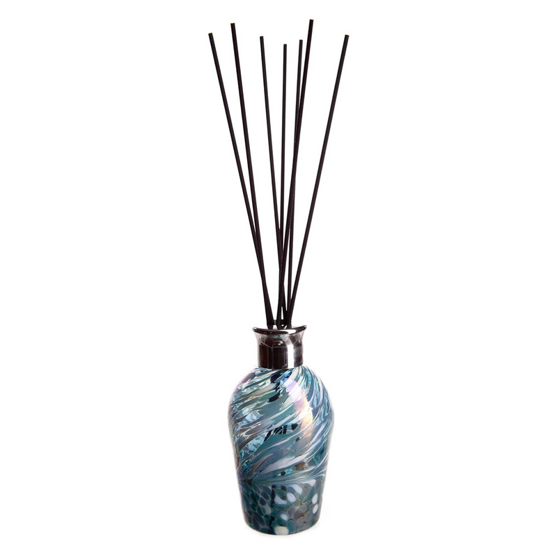 Glass Dome Reed Diffuser in Turquoise & White