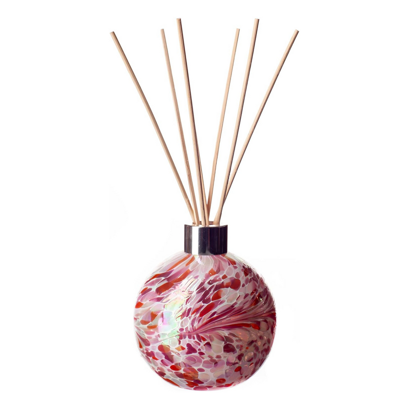 Glass Sphere Reed Diffuser in Pink, Peach & White