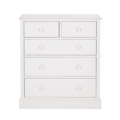 Ashwell Cotton White 2 + 3 Drawer Chest