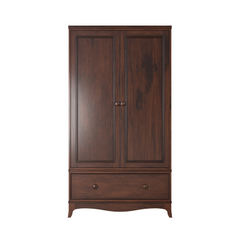 Broughton Dark Wood 2 Door 1 Drawer Wardrobe