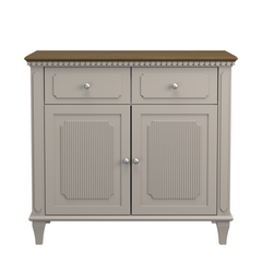 Hanover Pale French Grey 2 Door 2 Drawer Narrow Sideboard