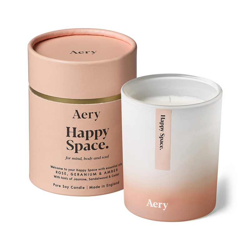 Happy Space Candle - Rose, Geranium & Amber