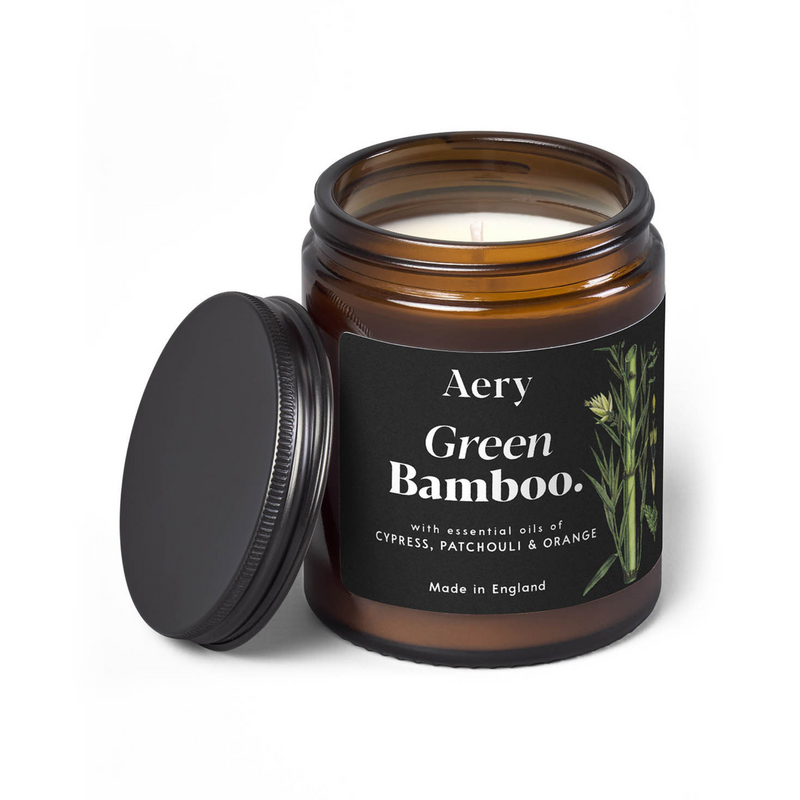 Green Bamboo Jar Candle - Cypress, Patchouli & Orange