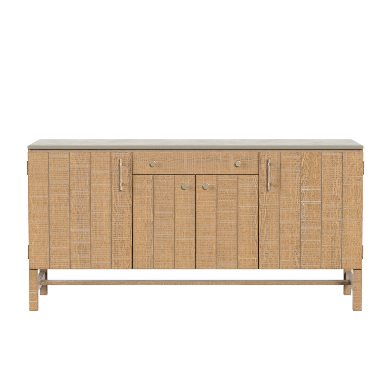 Braystone Washed Oak 4 Door 1 Drawer Sideboard