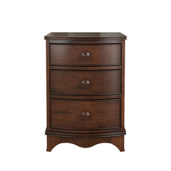 Broughton Dark Wood 3 Drawer Bedside Chest