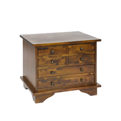 Garrat Dark Chestnut 6 Drawer Side Table