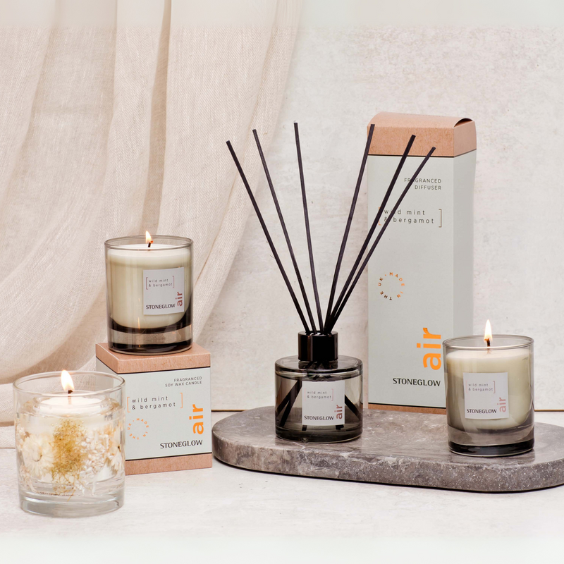 Air Wild Mint & Bergamot Reed Diffuser - Elements Collection