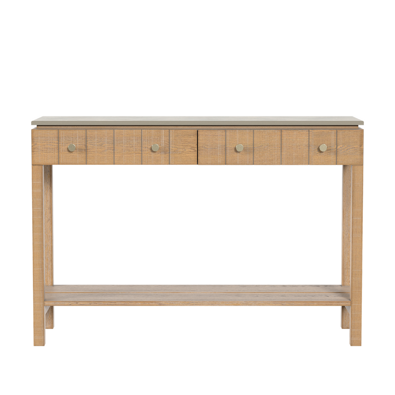 Braystone Washed Oak 2 Drawer Console Table