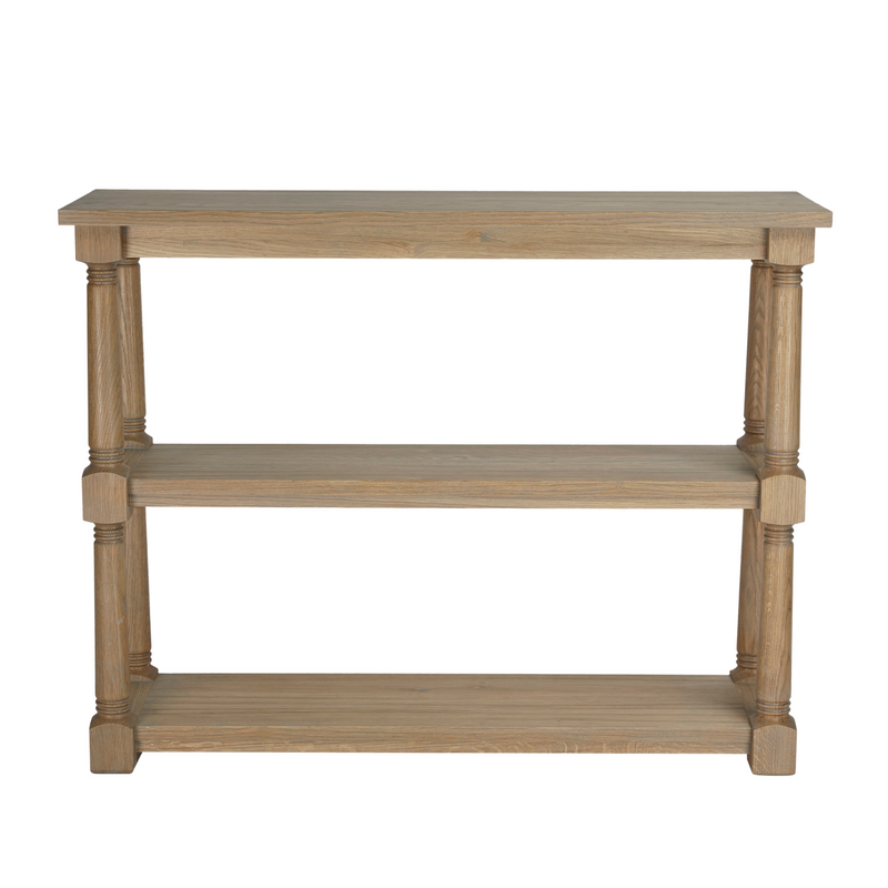 Wellington Oak Low Open Bookcase