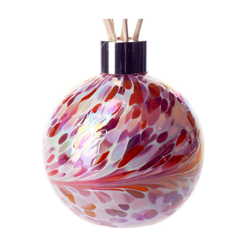 Glass Sphere Reed Diffuser in Pink, Peach & White