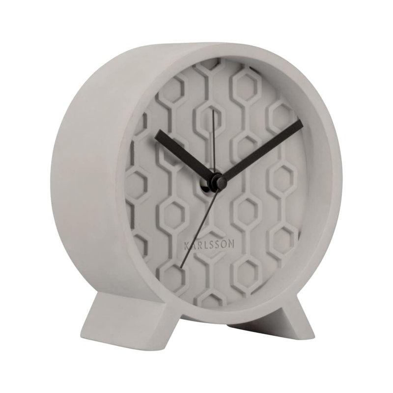 Honeycomb Grey Alarm Clock