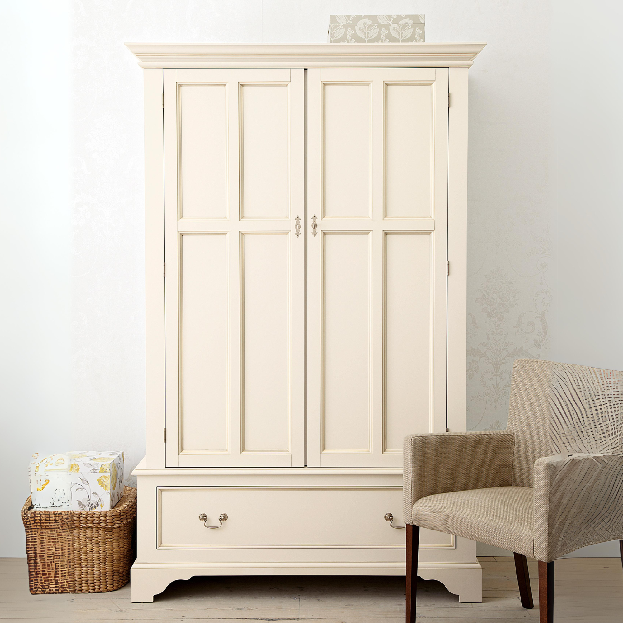 Clifton Ivory 2 Door 1 Drawer Wardrobe