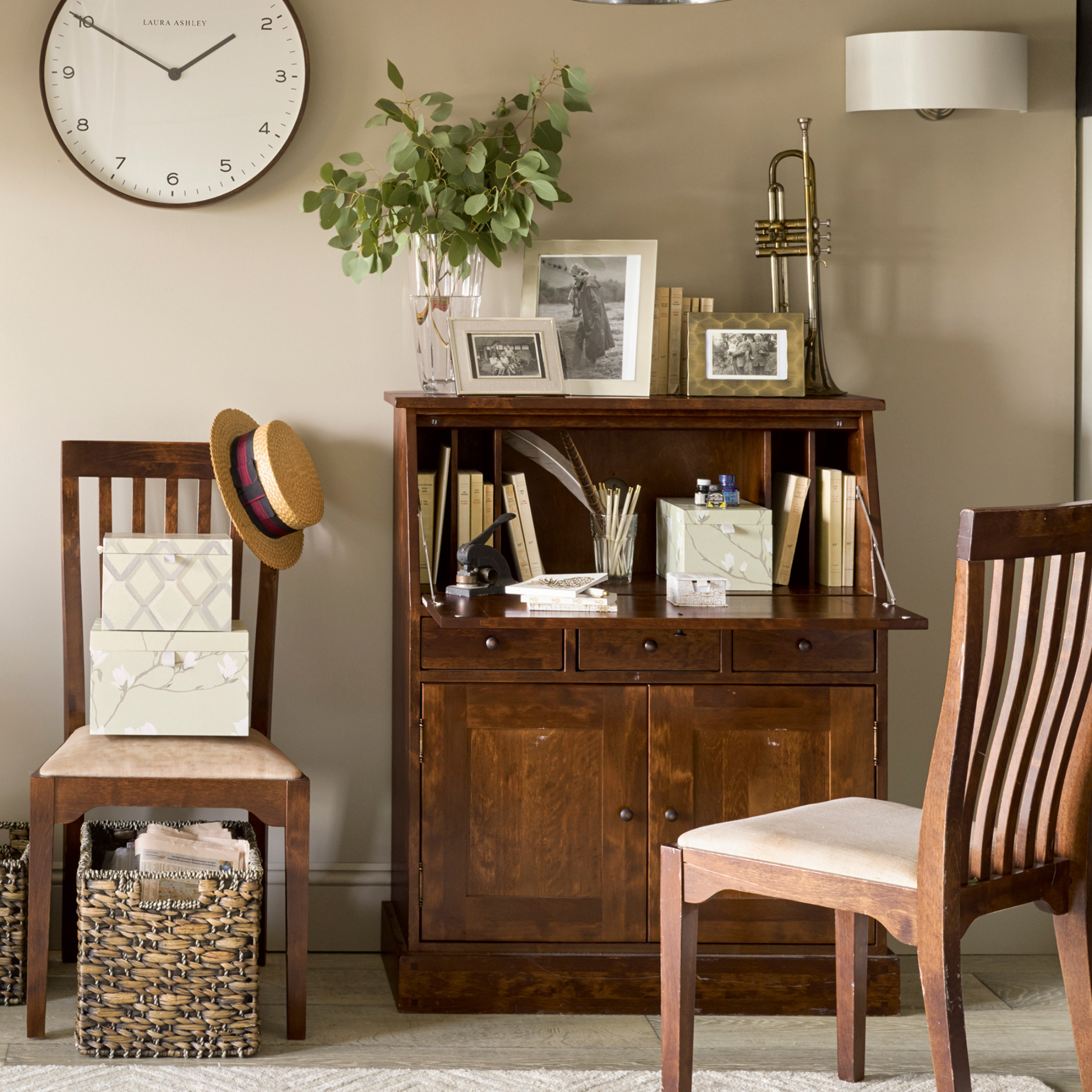 Garrat Dark Chestnut 2 Door & 3 Drawer Bureau