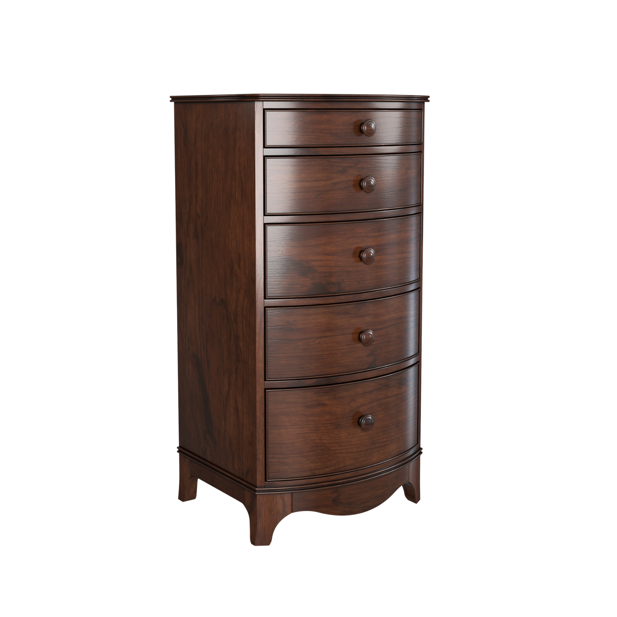 Broughton Dark Wood 5 Drawer Chest