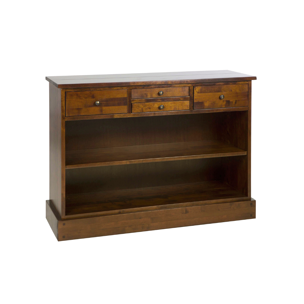 Garrat Dark Chestnut 4 Drawer Console Table