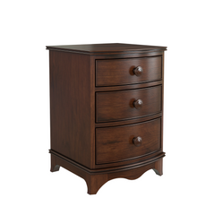 Broughton Dark Wood 3 Drawer Bedside Chest