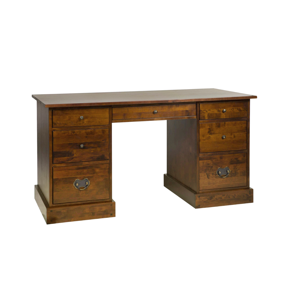 Garrat Dark Chestnut 7 Drawer Desk