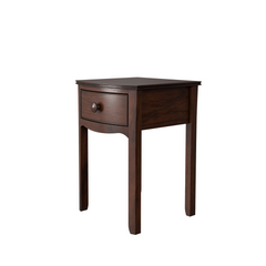 Broughton Dark Wood 1 Drawer Bedside Table