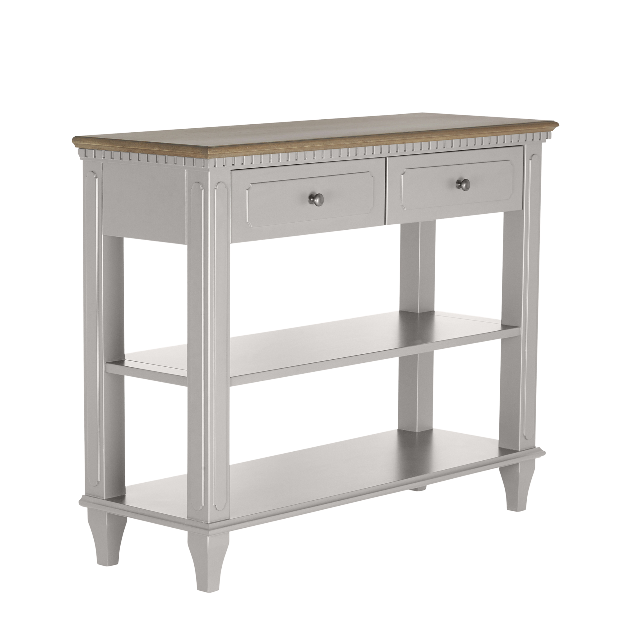 Hanover Pale French Grey 2 Drawer Console Table