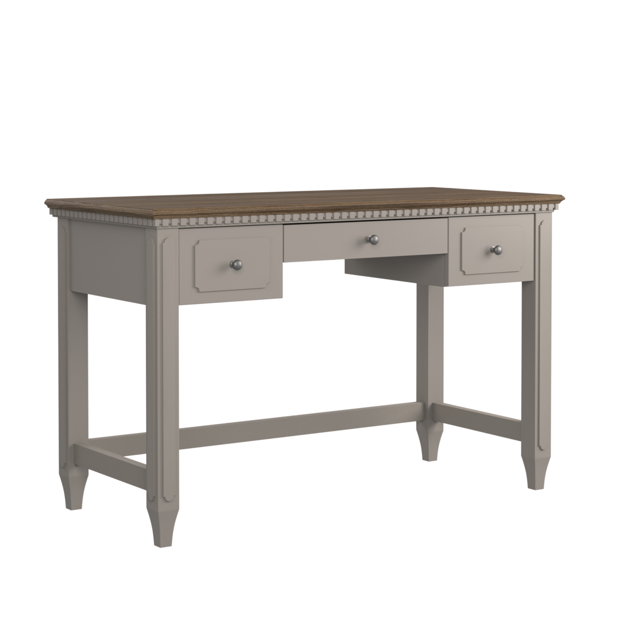 Hanover Pale French Grey 3 Drawer Desk