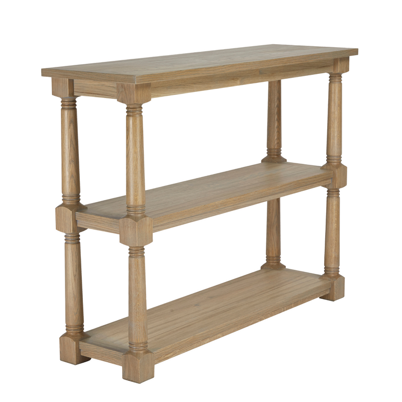 Wellington Oak Low Open Bookcase