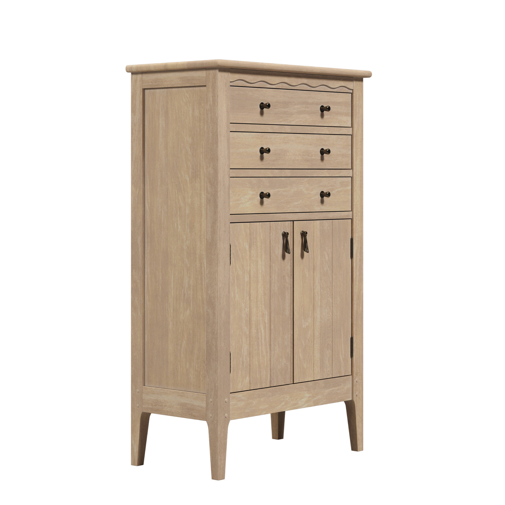 Calford Washed Oak 2 Door 3 Drawer Cabinet