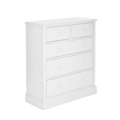 Ashwell Cotton White 2 + 3 Drawer Chest