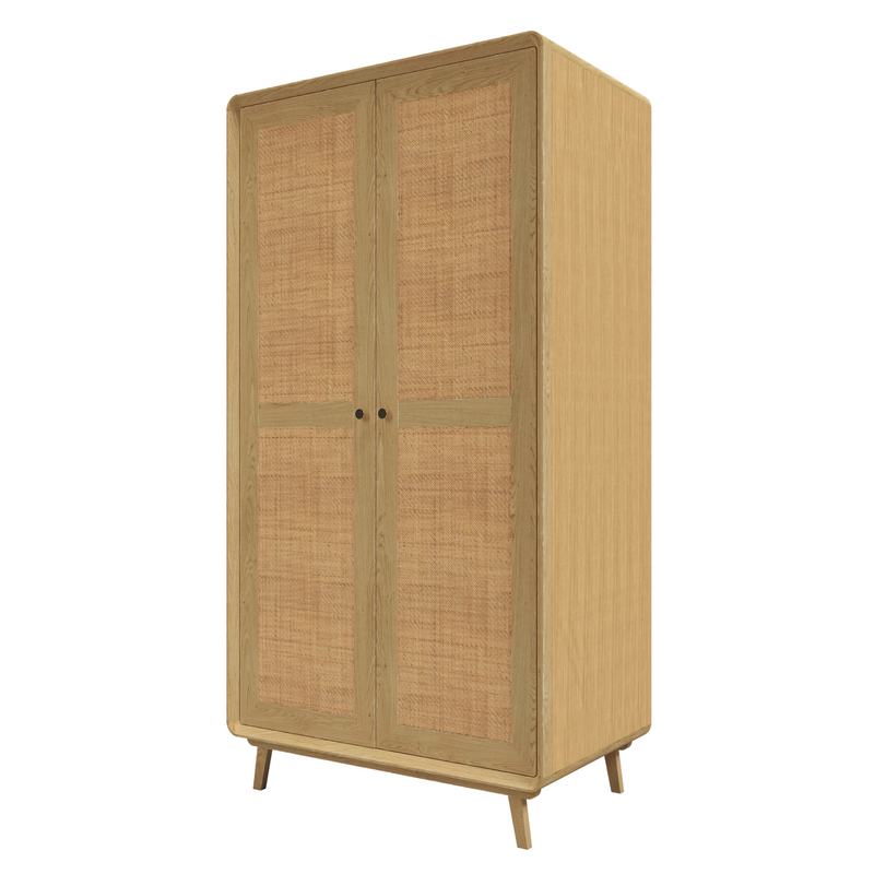 Millen Rattan 2 Door Wardrobe