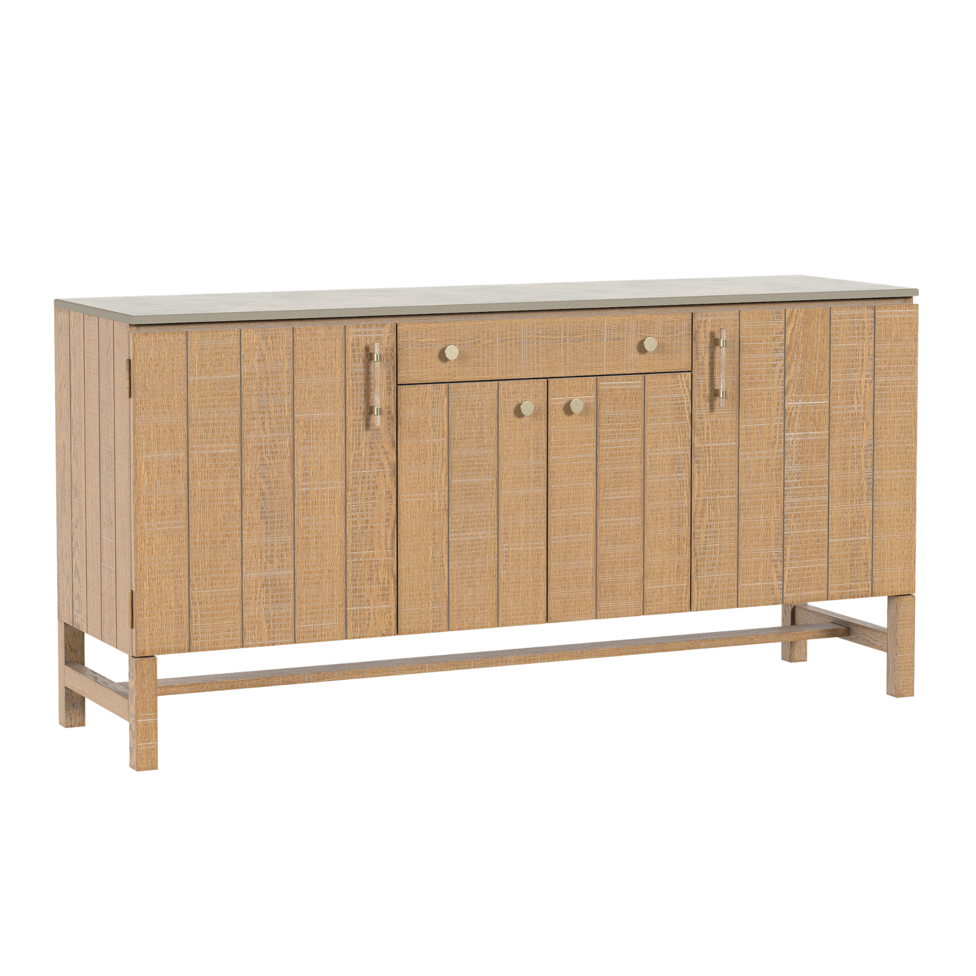 Braystone Washed Oak 4 Door 1 Drawer Sideboard