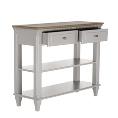 Hanover Pale French Grey 2 Drawer Console Table