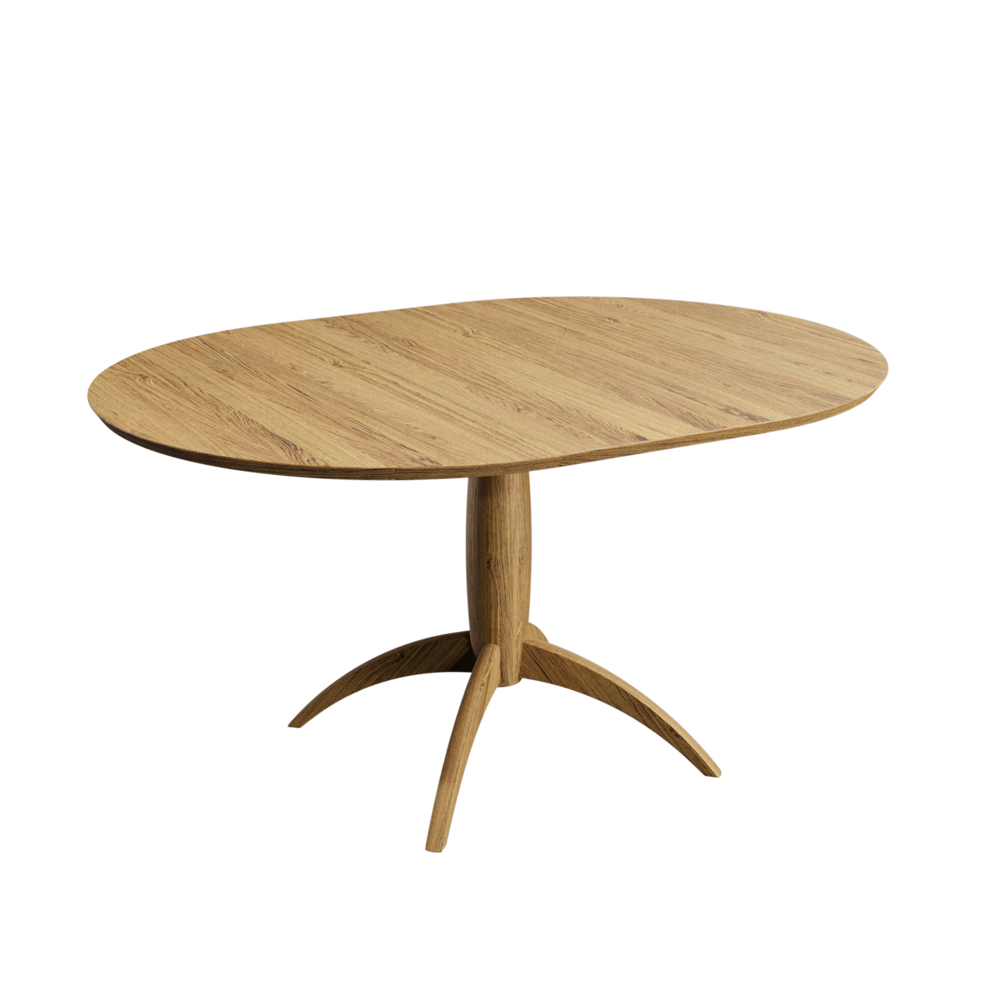 Brecon Blonde Oak Extending Round Dining Table