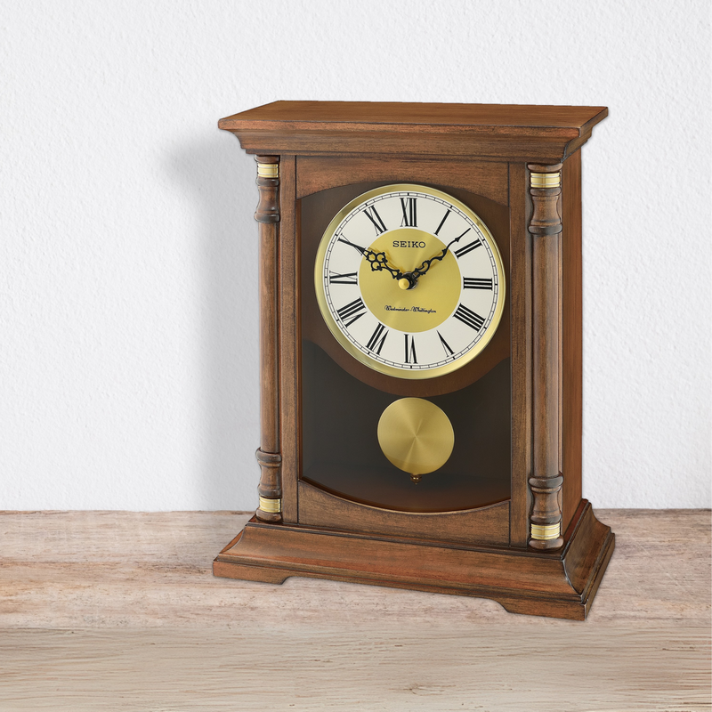 Wooden Westminster Chime Mantel Clock QXQ034B