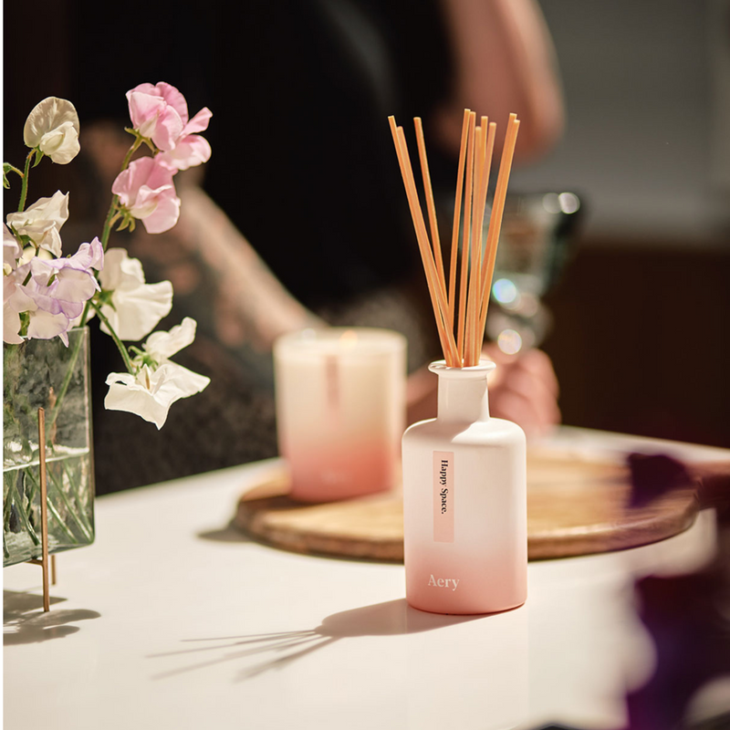 Happy Space Reed Diffuser - Rose, Geranium & Amber