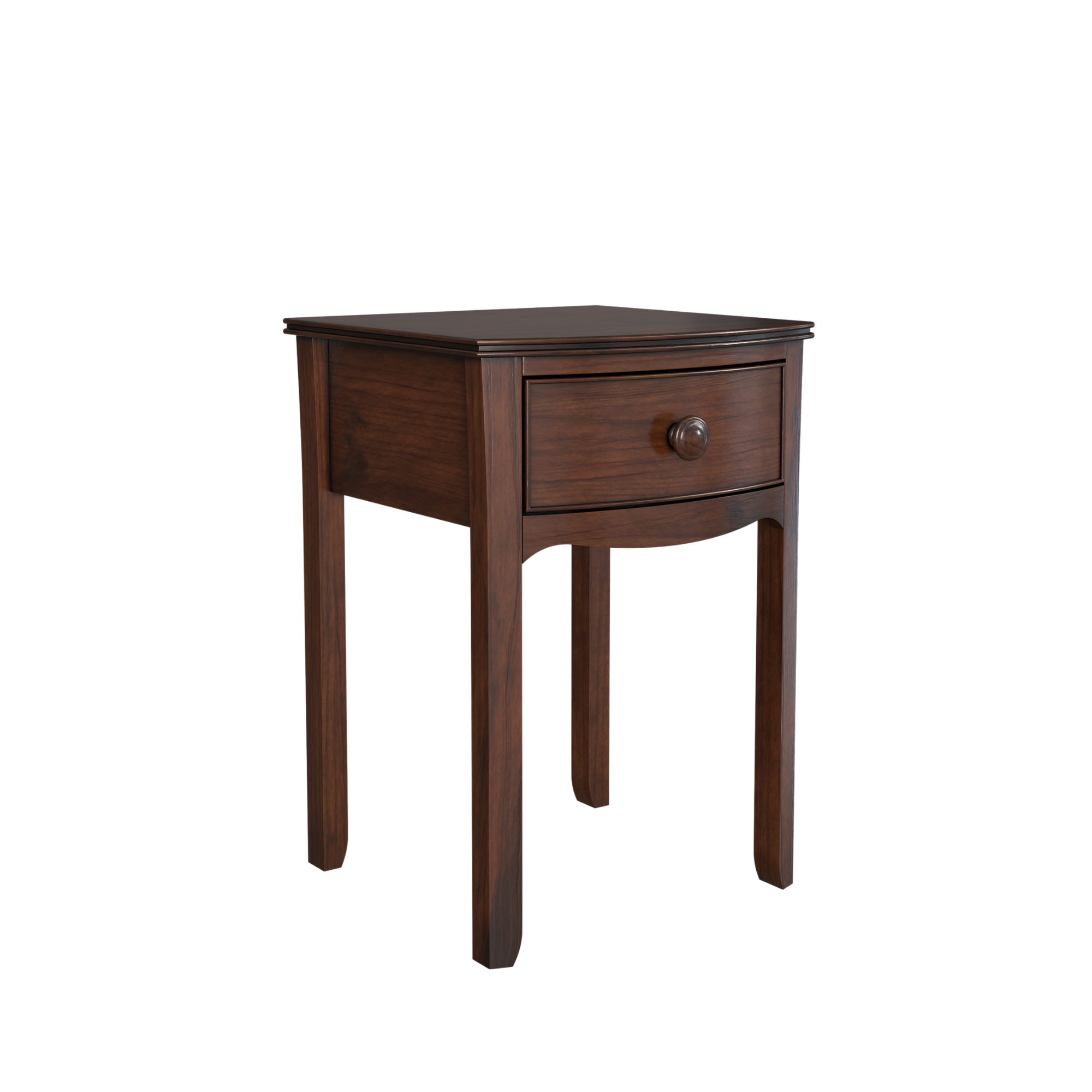 Broughton Dark Wood 1 Drawer Bedside Table