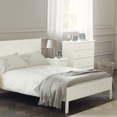 Ashwell Cotton White Bed Frame