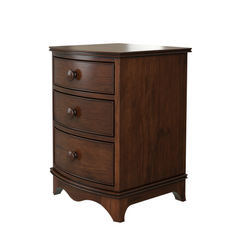 Broughton Dark Wood 3 Drawer Bedside Chest