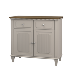 Hanover Pale French Grey 2 Door 2 Drawer Narrow Sideboard