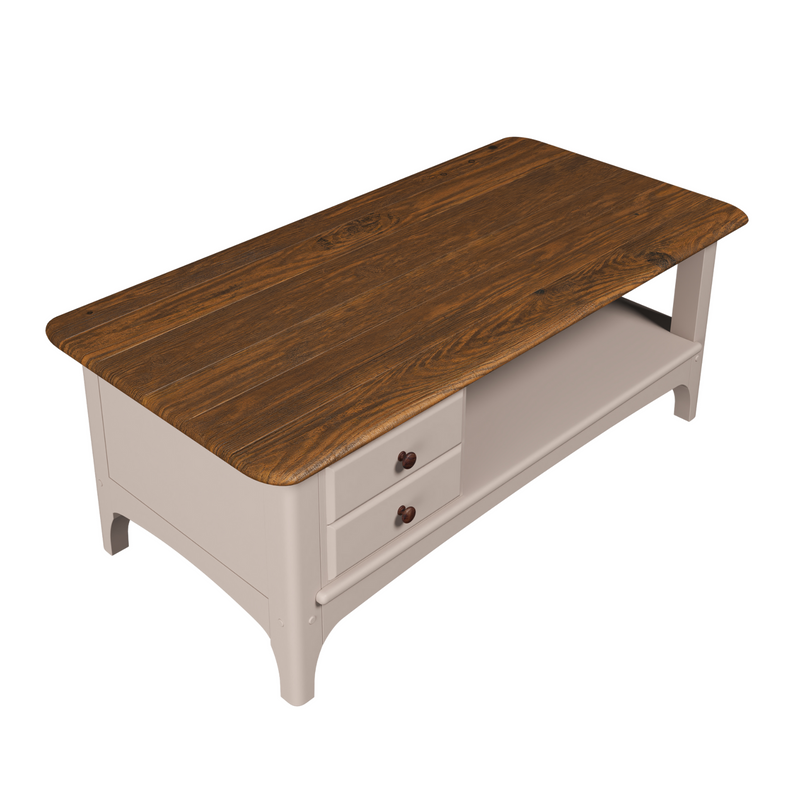 Hapton Soft Truffle 2 Drawer Coffee Table