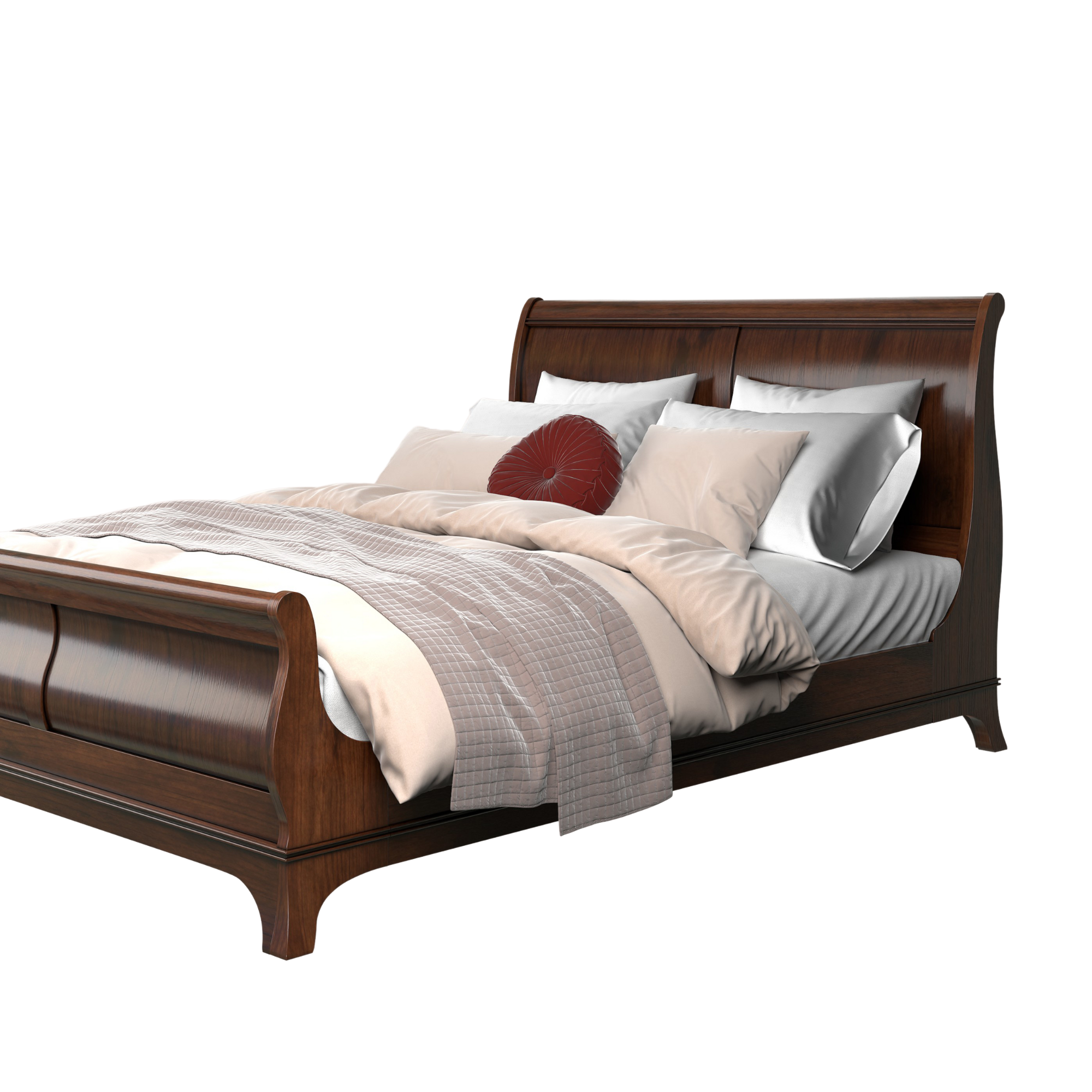 Broughton Dark Wood Bed Frame