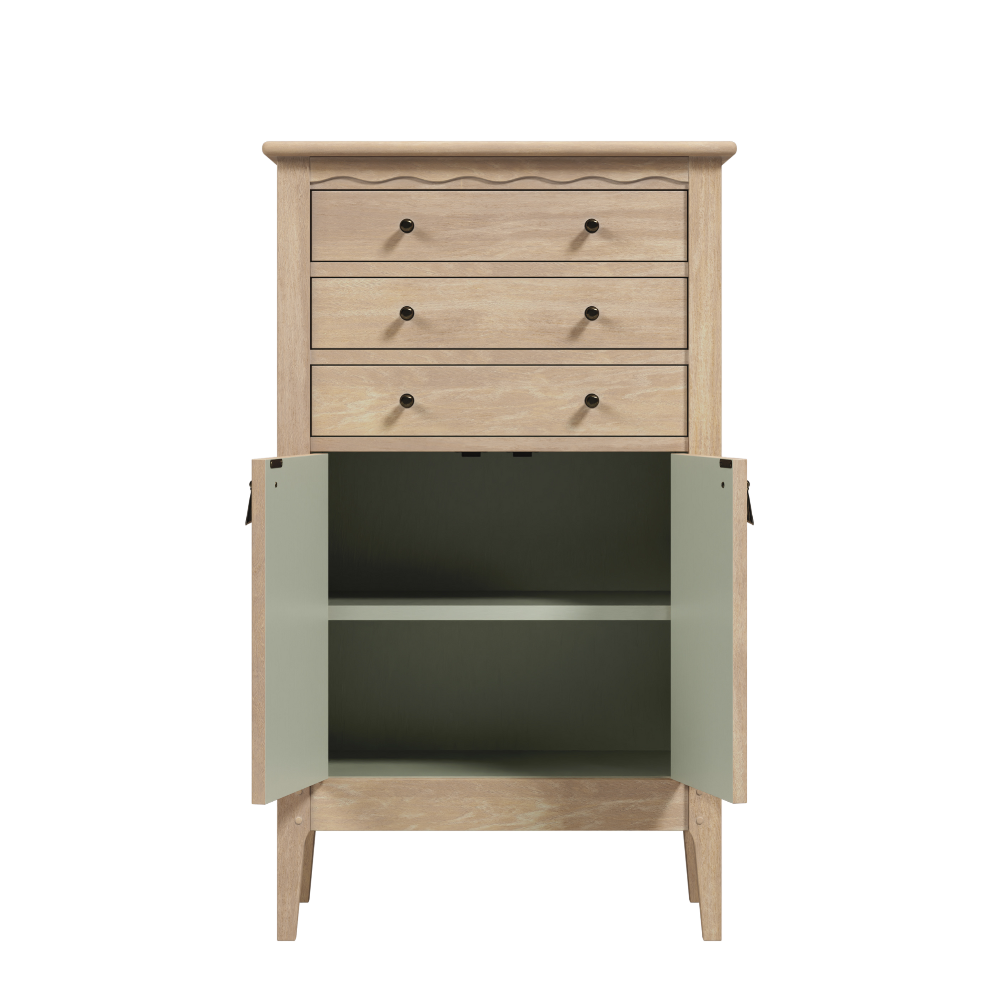 Calford Washed Oak 2 Door 3 Drawer Cabinet