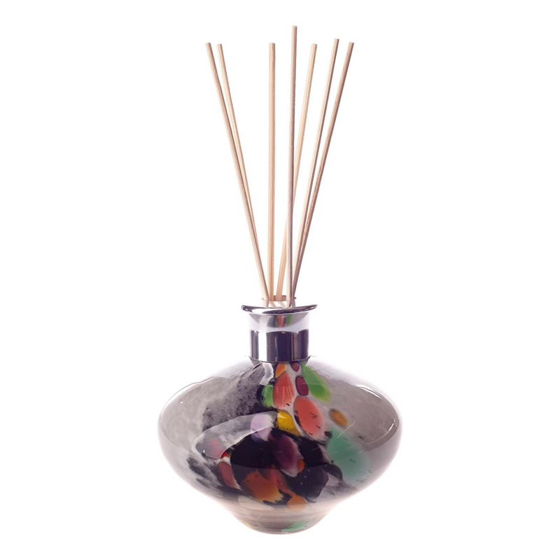 Glass Oval Reed Diffuser in Grey Inferno