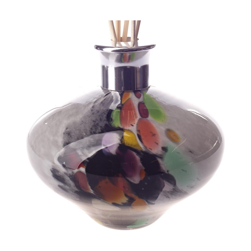 Glass Oval Reed Diffuser in Grey Inferno