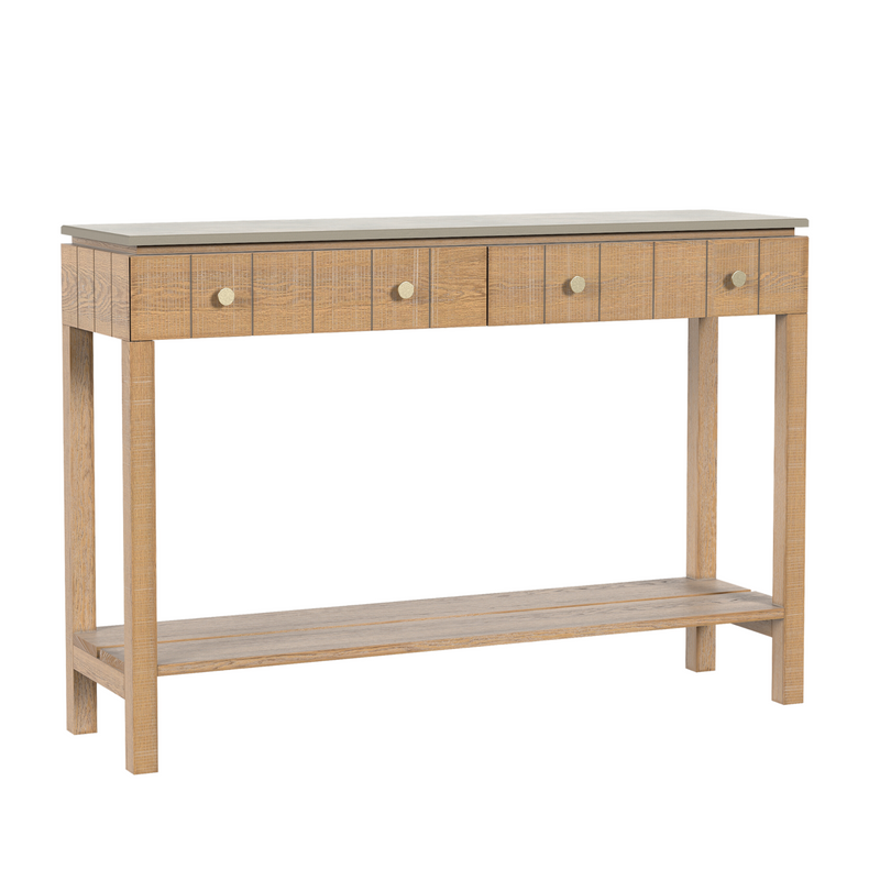 Braystone Washed Oak 2 Drawer Console Table