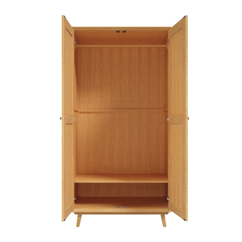 Millen Rattan 2 Door Wardrobe