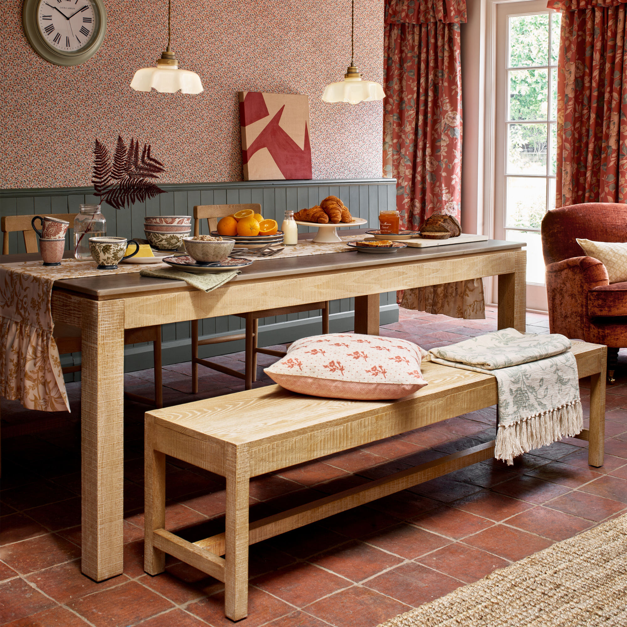 Braystone Washed Oak Dining Bench