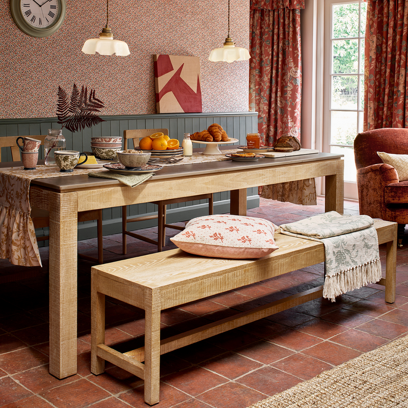 Braystone Washed Oak Fixed Dining Table