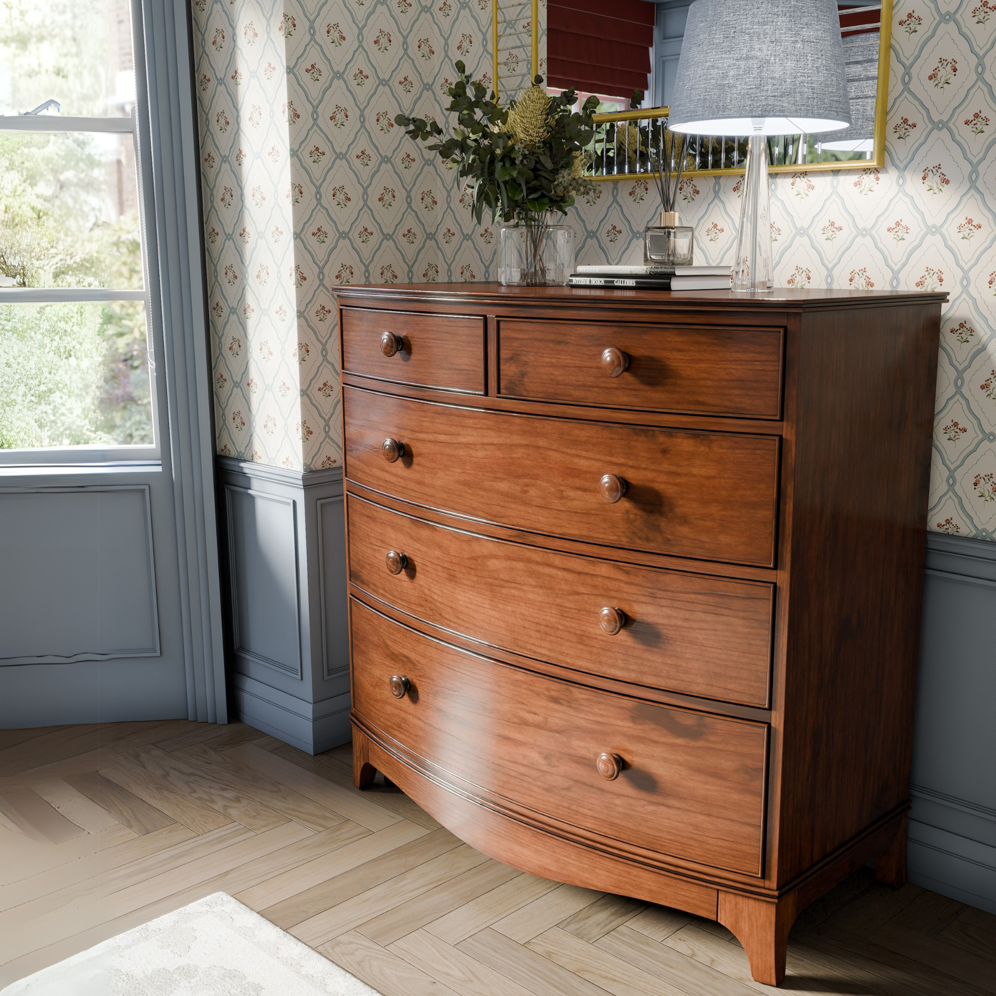 Broughton Dark Wood 2 + 3 Drawer Chest