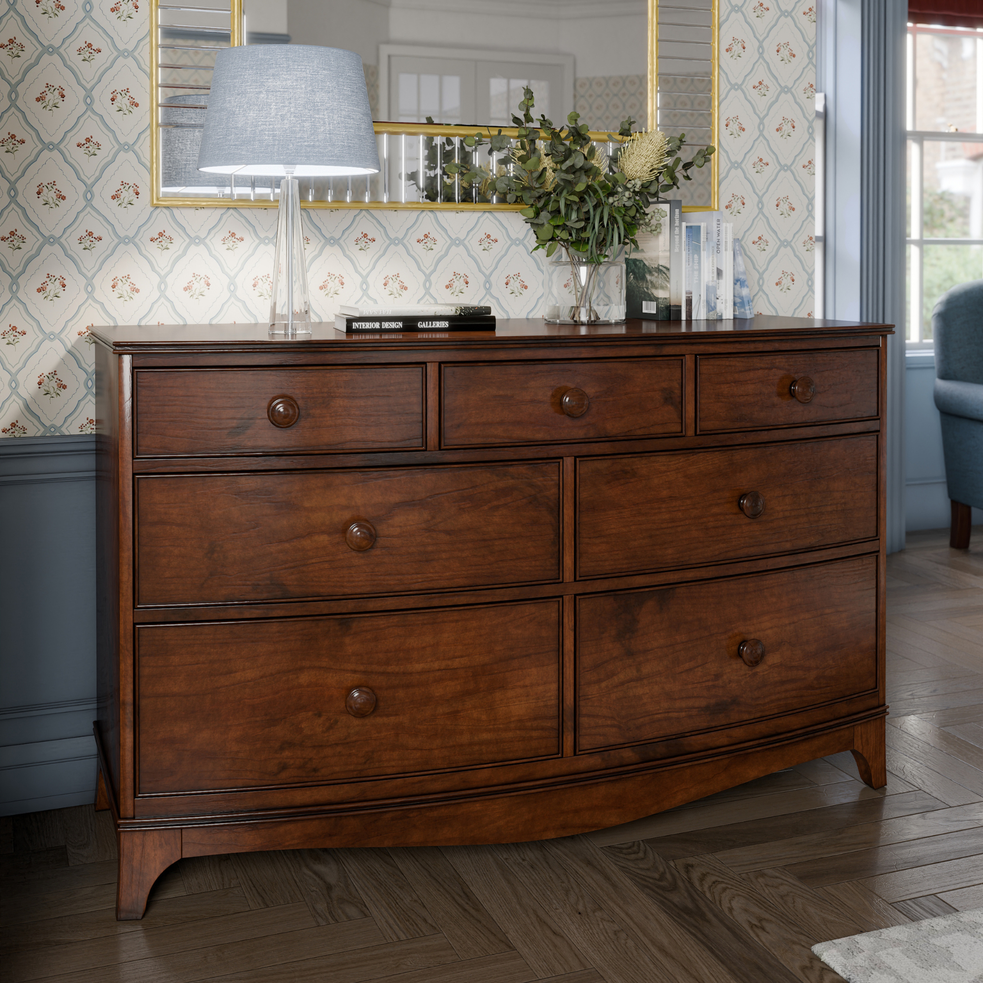 Broughton Dark Wood 3 + 4 Drawer Chest