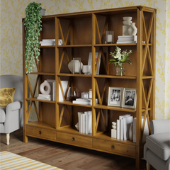 Balmoral 3 Drawer Triple Bookcase